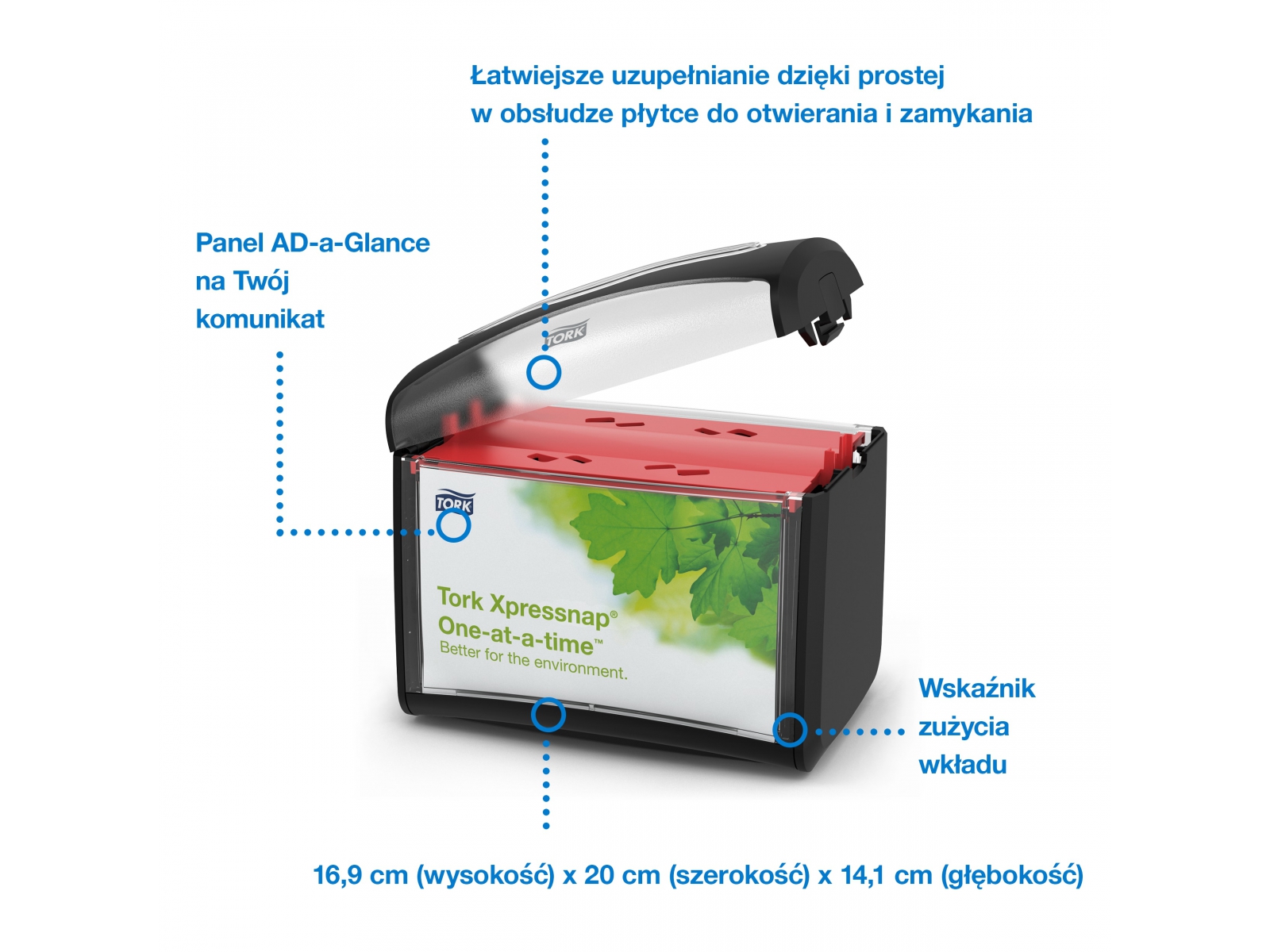 Tork Xpressnap® 272611 dozownik N4 do serwetek na stolik Czarny